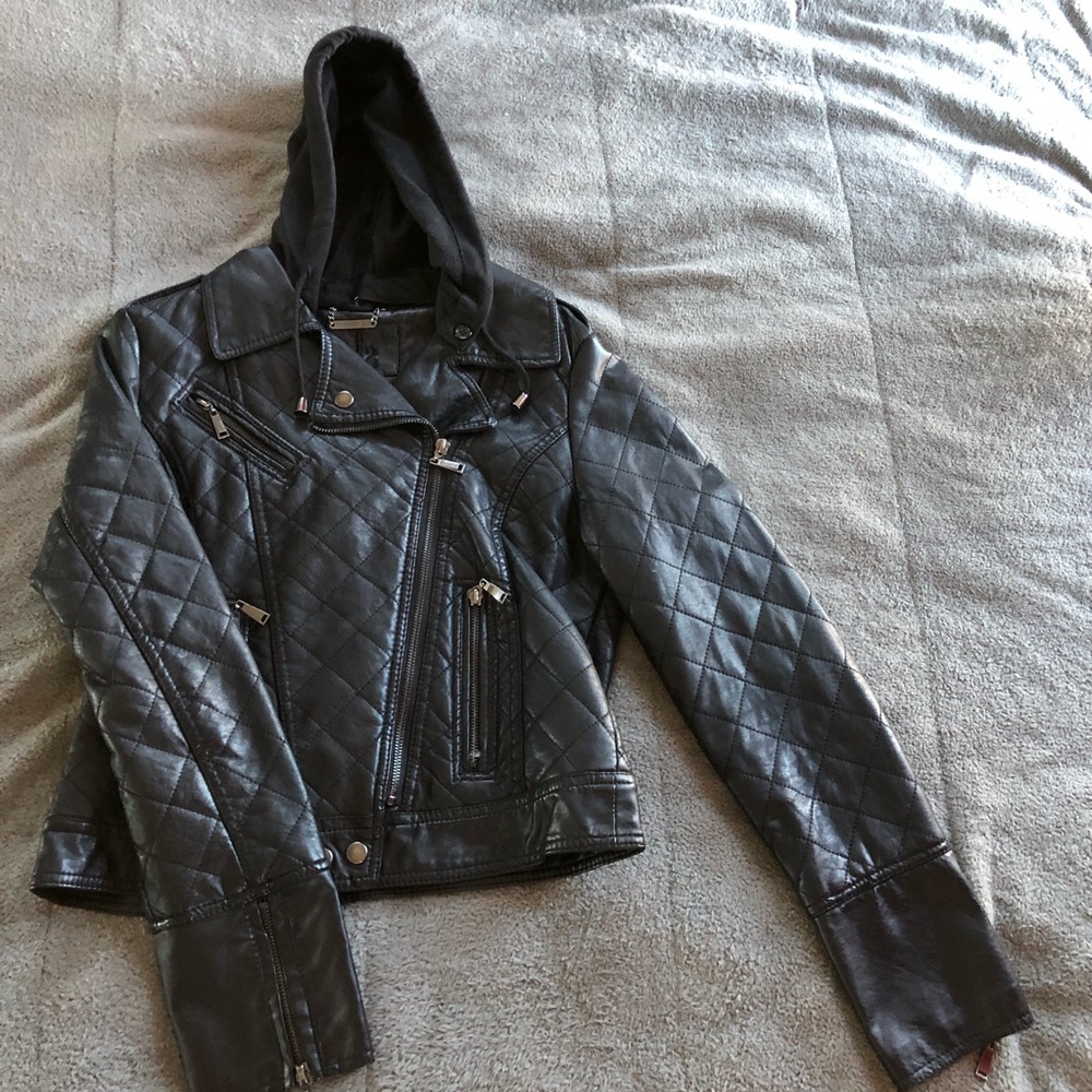 Black leather(not real) jacket